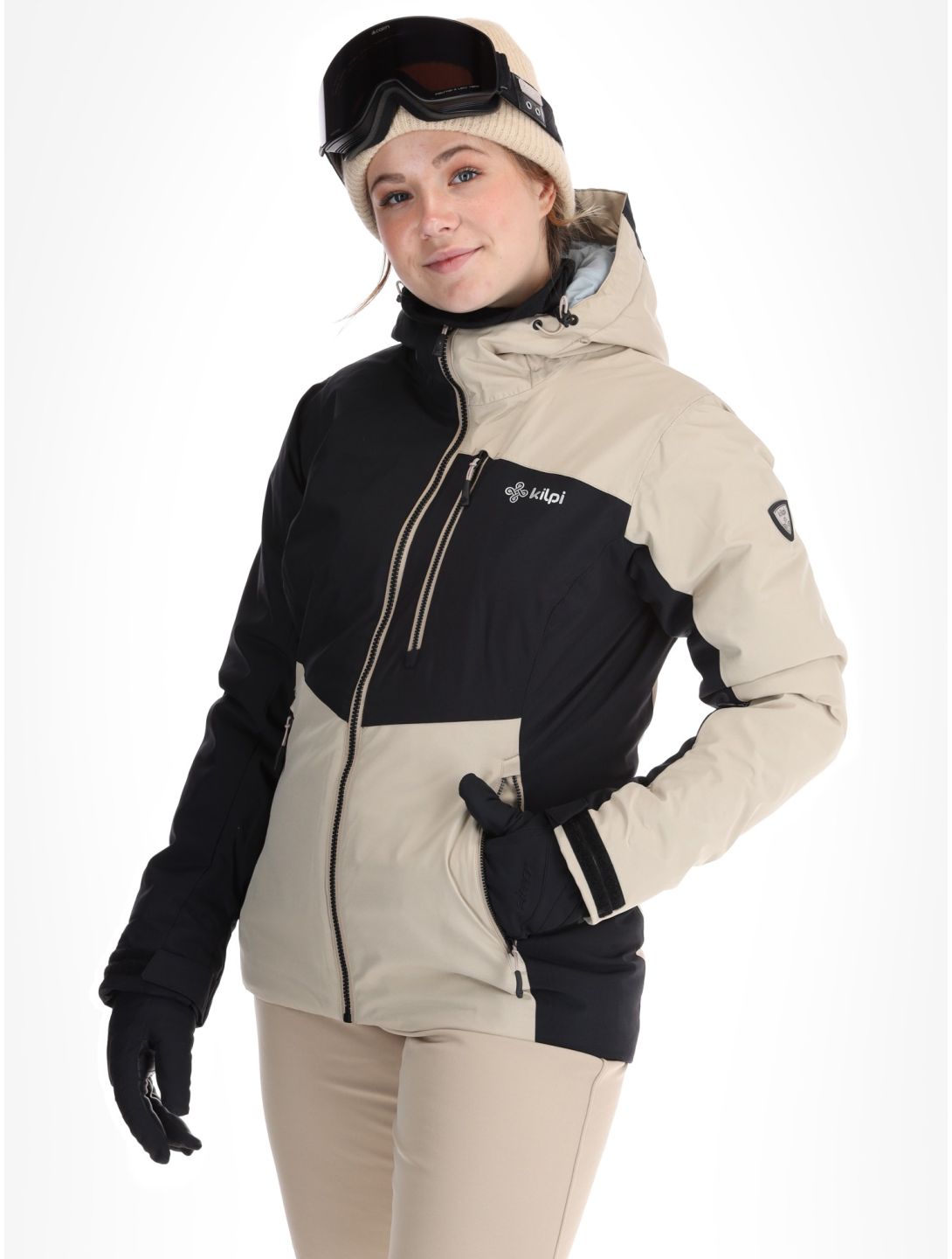 Kilpi, Flip veste de ski femmes Beige beige, noir 