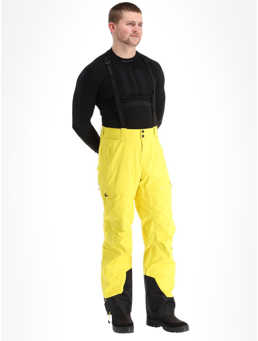 Kilpi, Lazzaro-M pantalon de ski à coque dure hommes Yellow jaune 