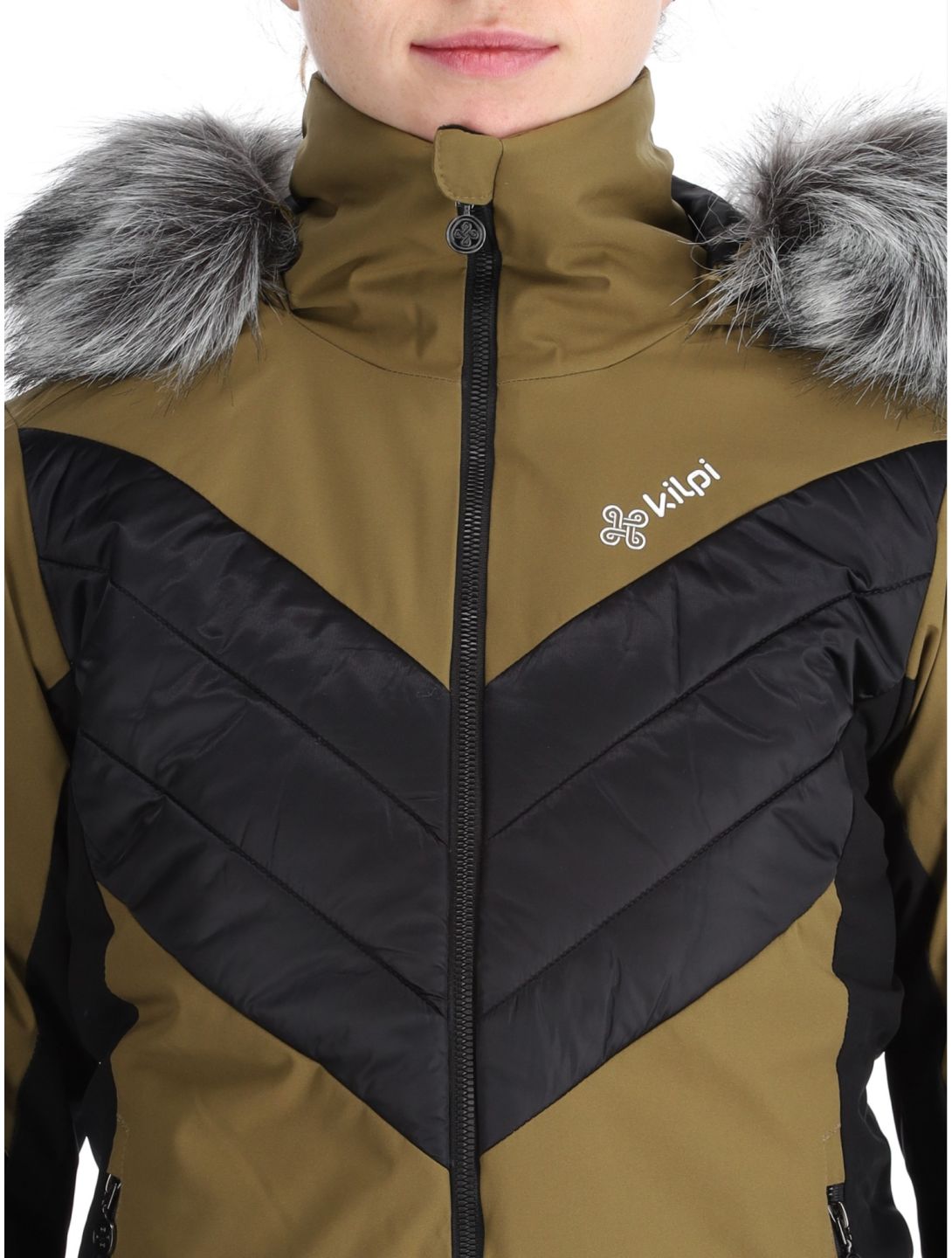 Kilpi, Lin veste de ski femmes Khaki noir, vert 