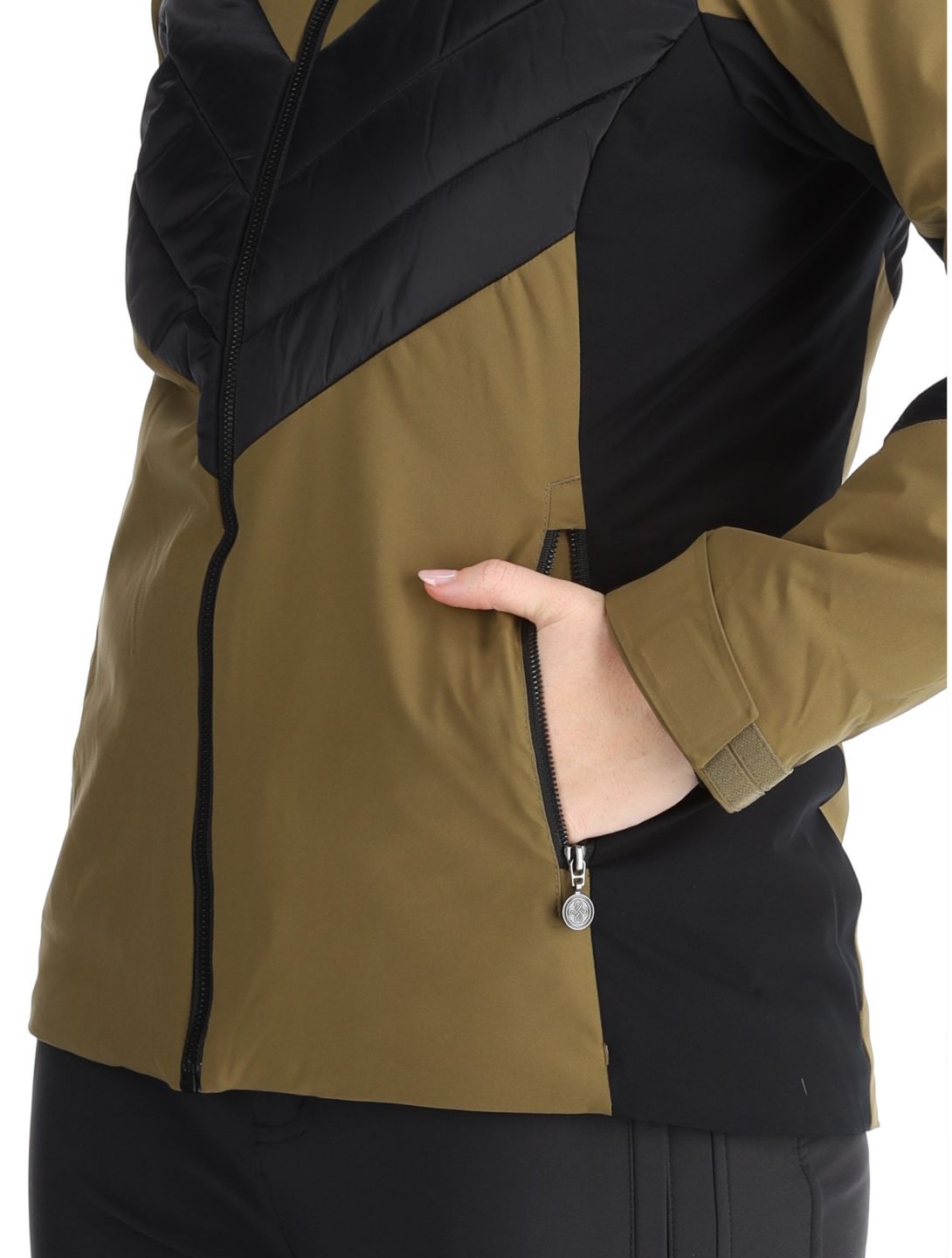 Kilpi, Lin veste de ski femmes Khaki noir, vert 