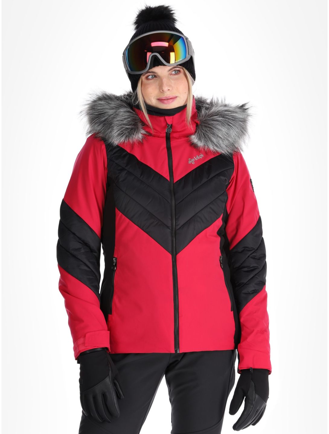 Kilpi, Lin veste de ski femmes Pink noir, rose 