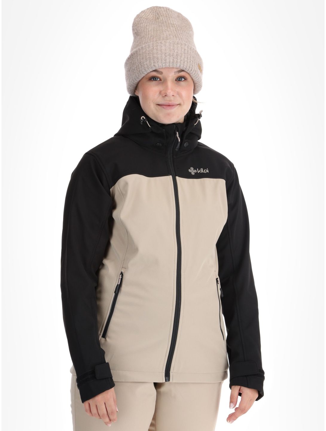 Kilpi, Ravia veste de ski softshell femmes Beige beige, noir 