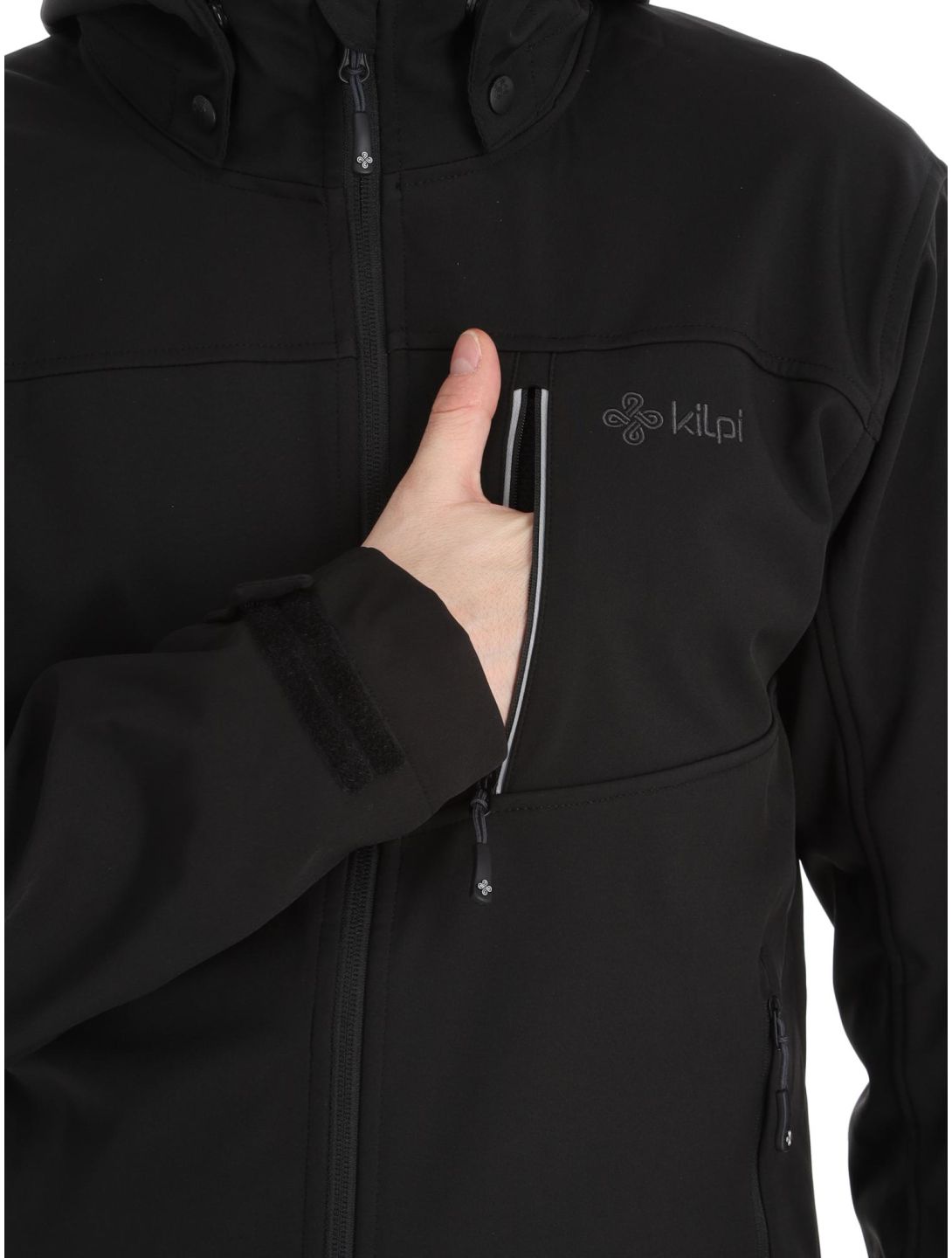 Kilpi, Ravio-m veste de ski softshell grandes tailles hommes Black noir 