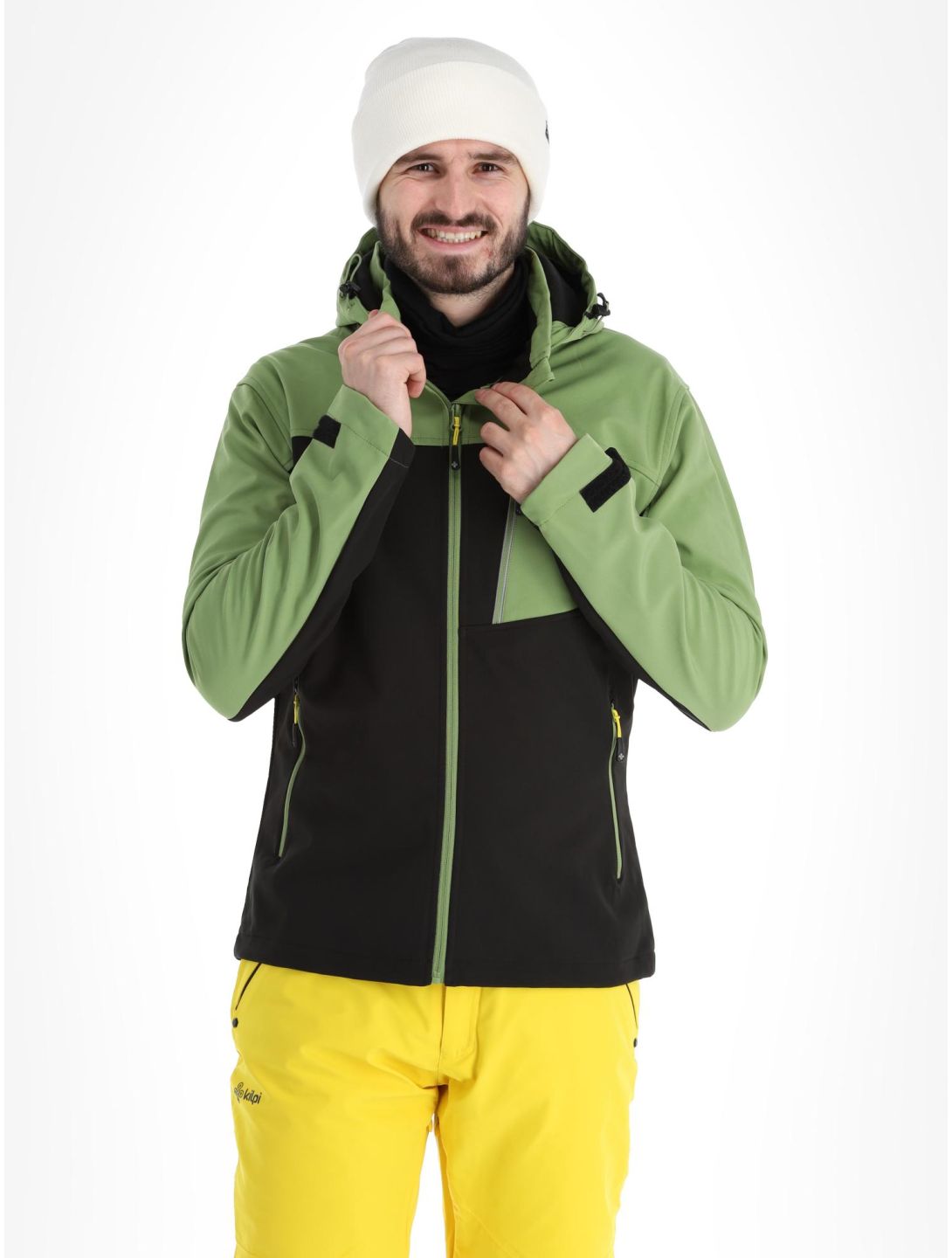 Kilpi, Ravio-m veste de ski softshell grandes tailles hommes Green noir, vert 