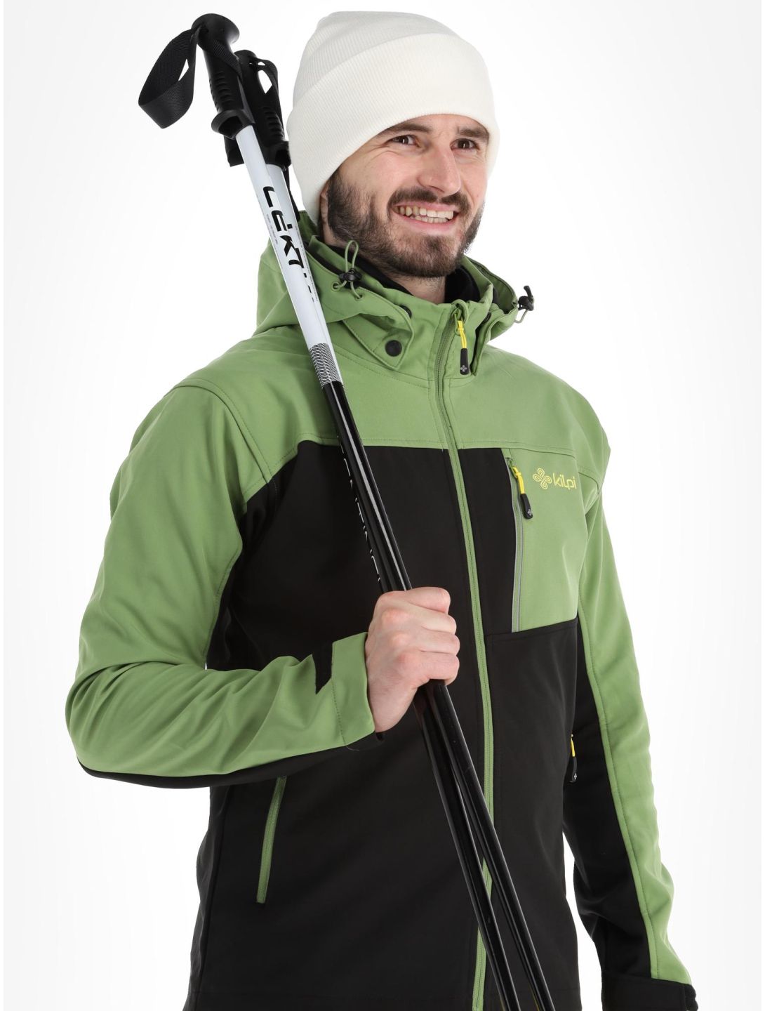 Kilpi, Ravio-m veste de ski softshell grandes tailles hommes Green noir, vert 