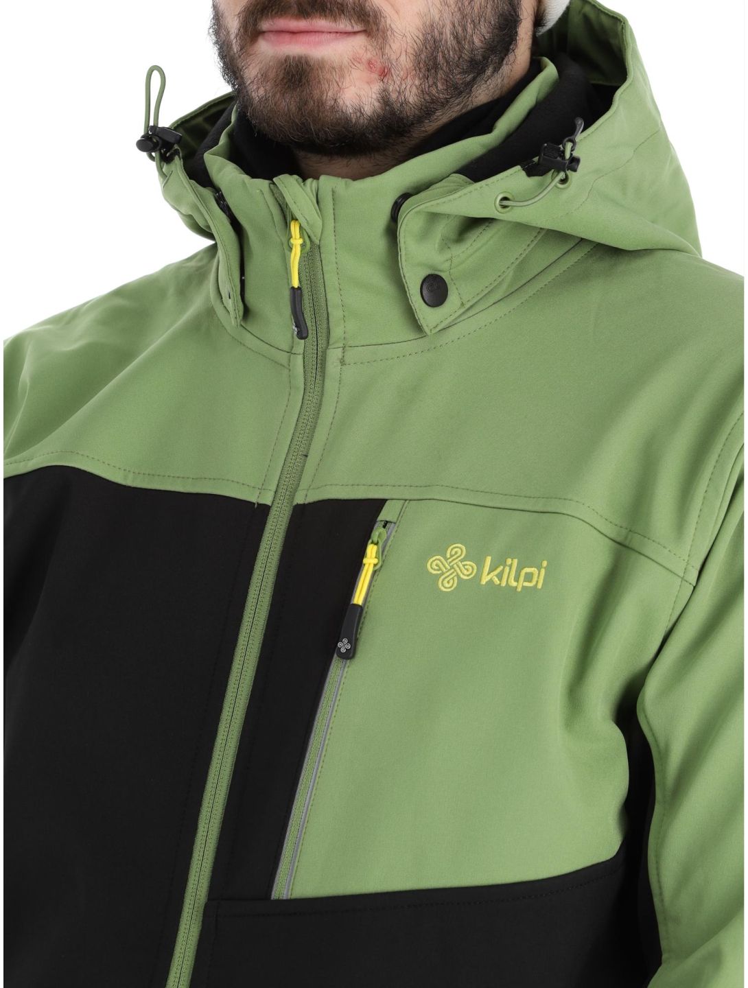 Kilpi, Ravio-m veste de ski softshell grandes tailles hommes Green noir, vert 