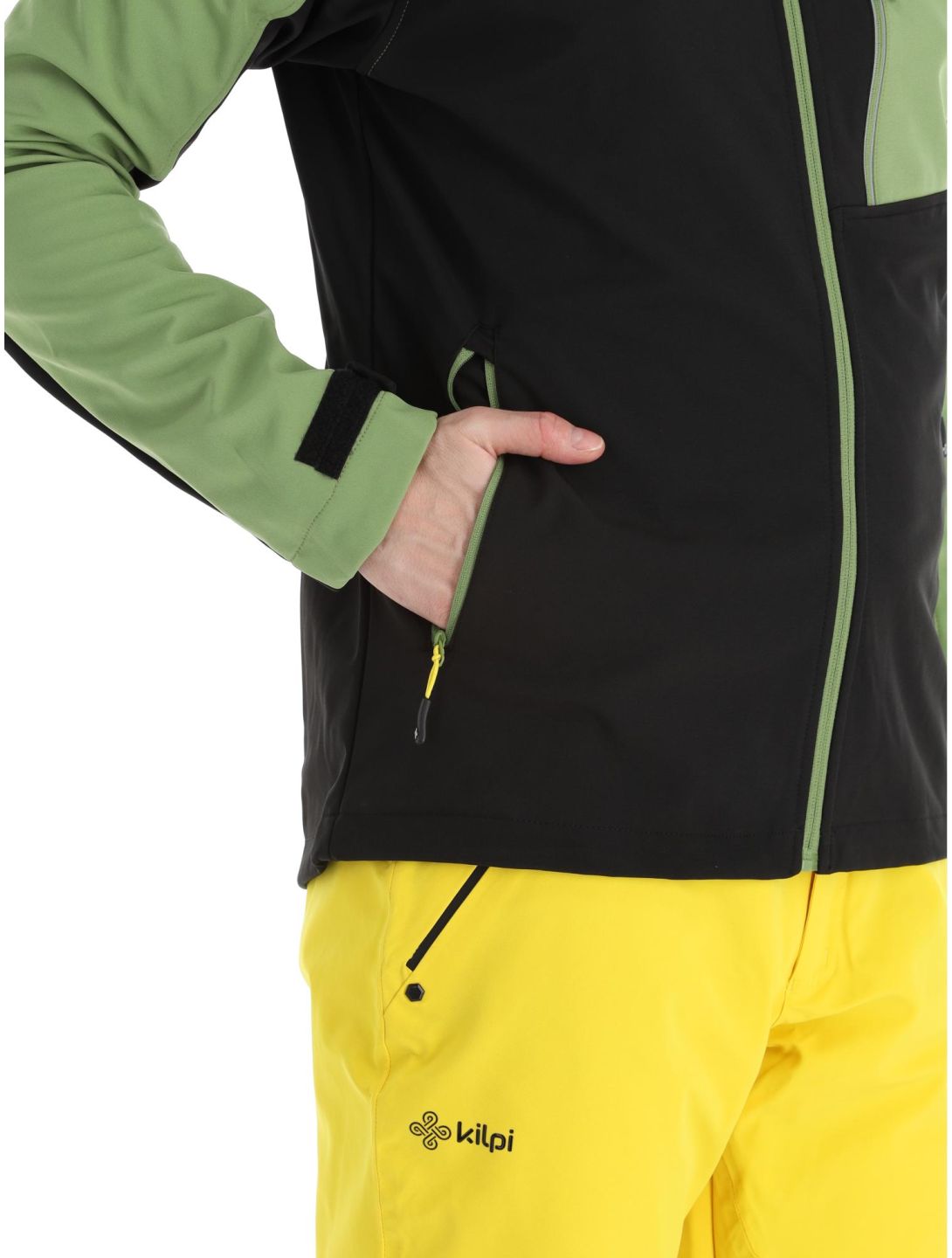 Kilpi, Ravio-m veste de ski softshell grandes tailles hommes Green noir, vert 