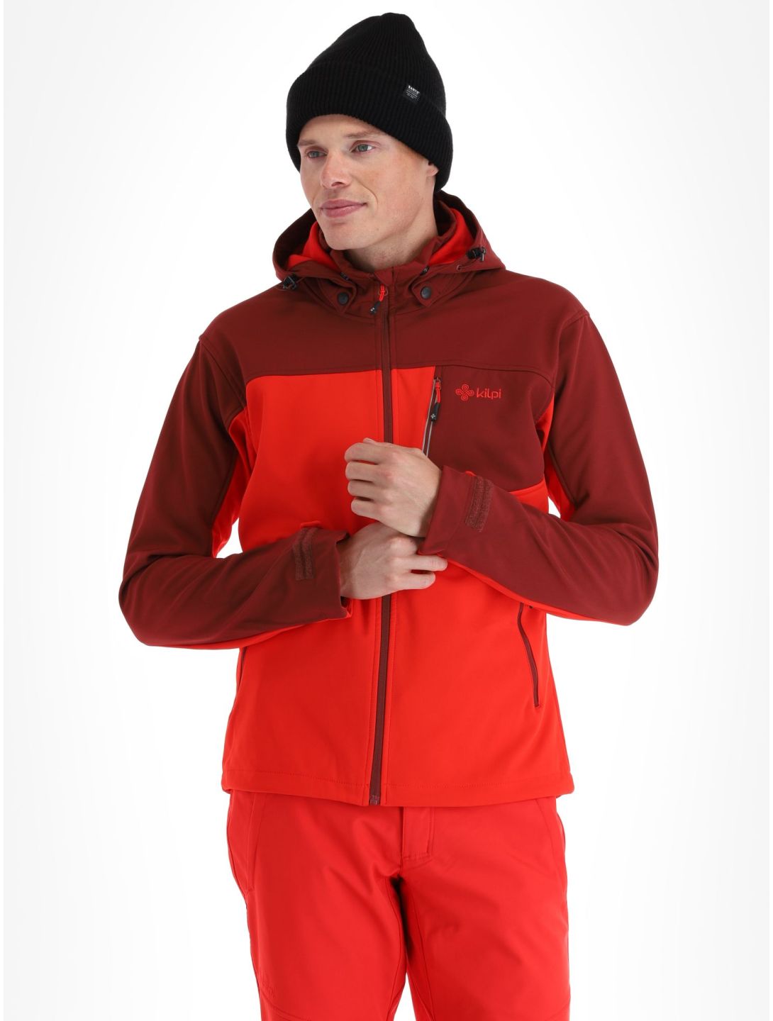 Kilpi, Ravio-m veste de ski softshell grandes tailles hommes Red rouge 