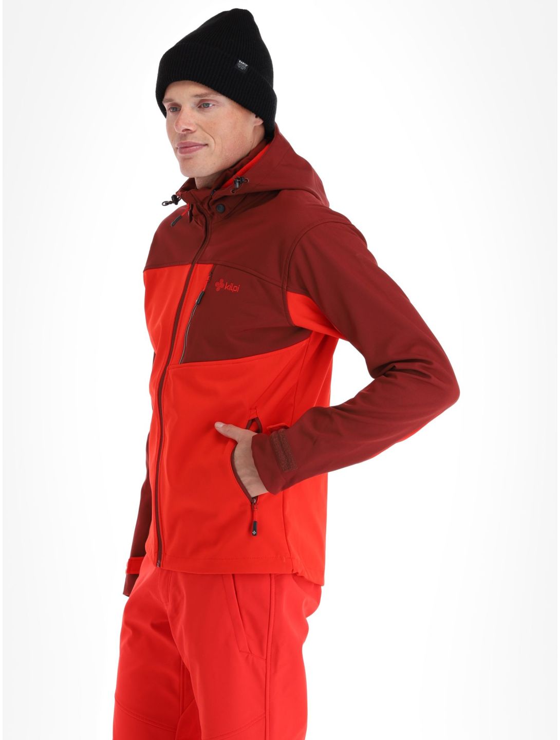 Kilpi, Ravio-m veste de ski softshell grandes tailles hommes Red rouge 