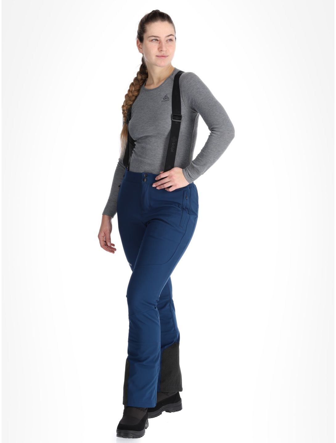 Kilpi, RHEA pantalon de ski en softshell femmes Dark Blue bleu 