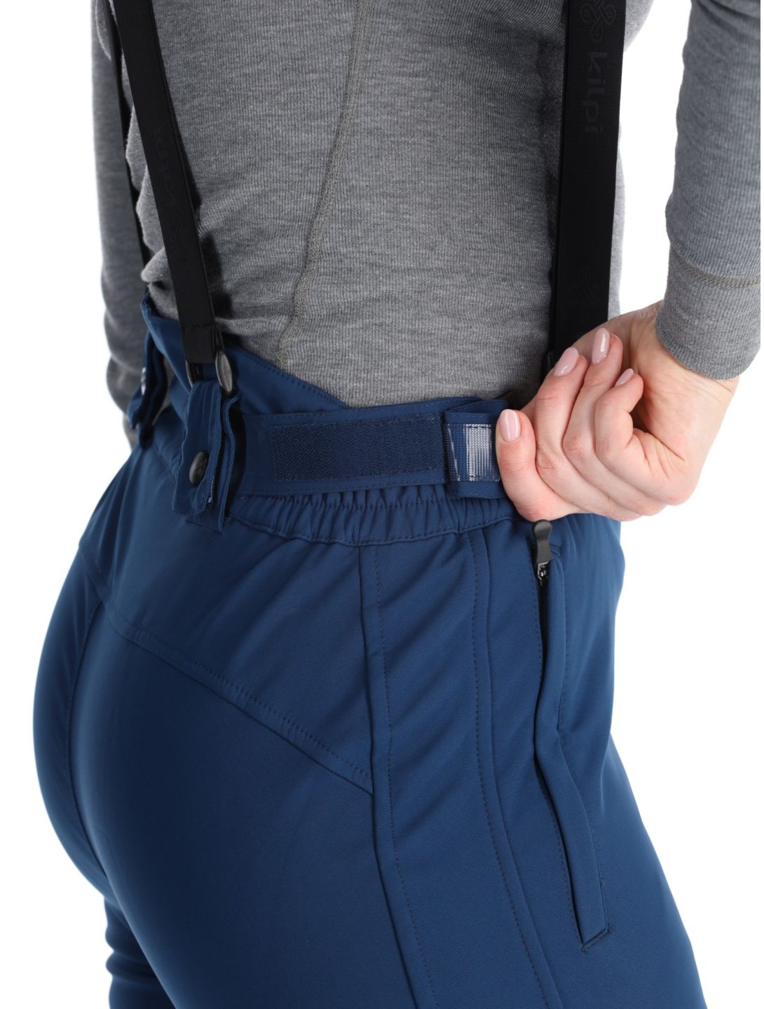 Kilpi, RHEA pantalon de ski en softshell femmes Dark Blue bleu 