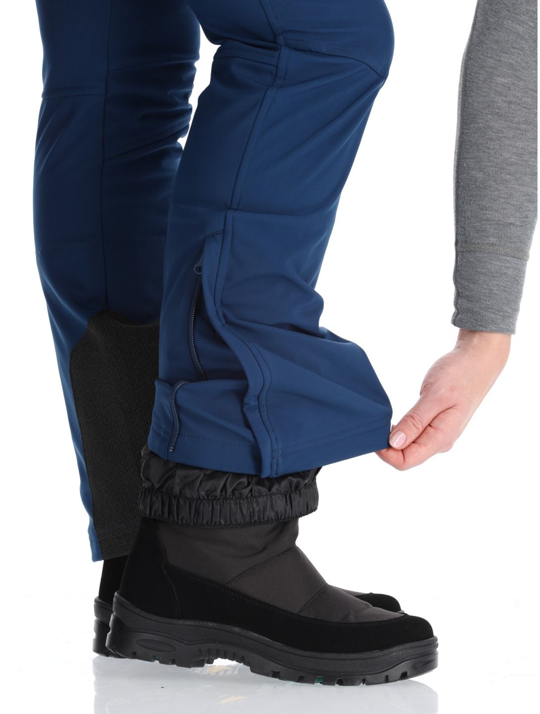 Kilpi, RHEA pantalon de ski en softshell femmes Dark Blue bleu 