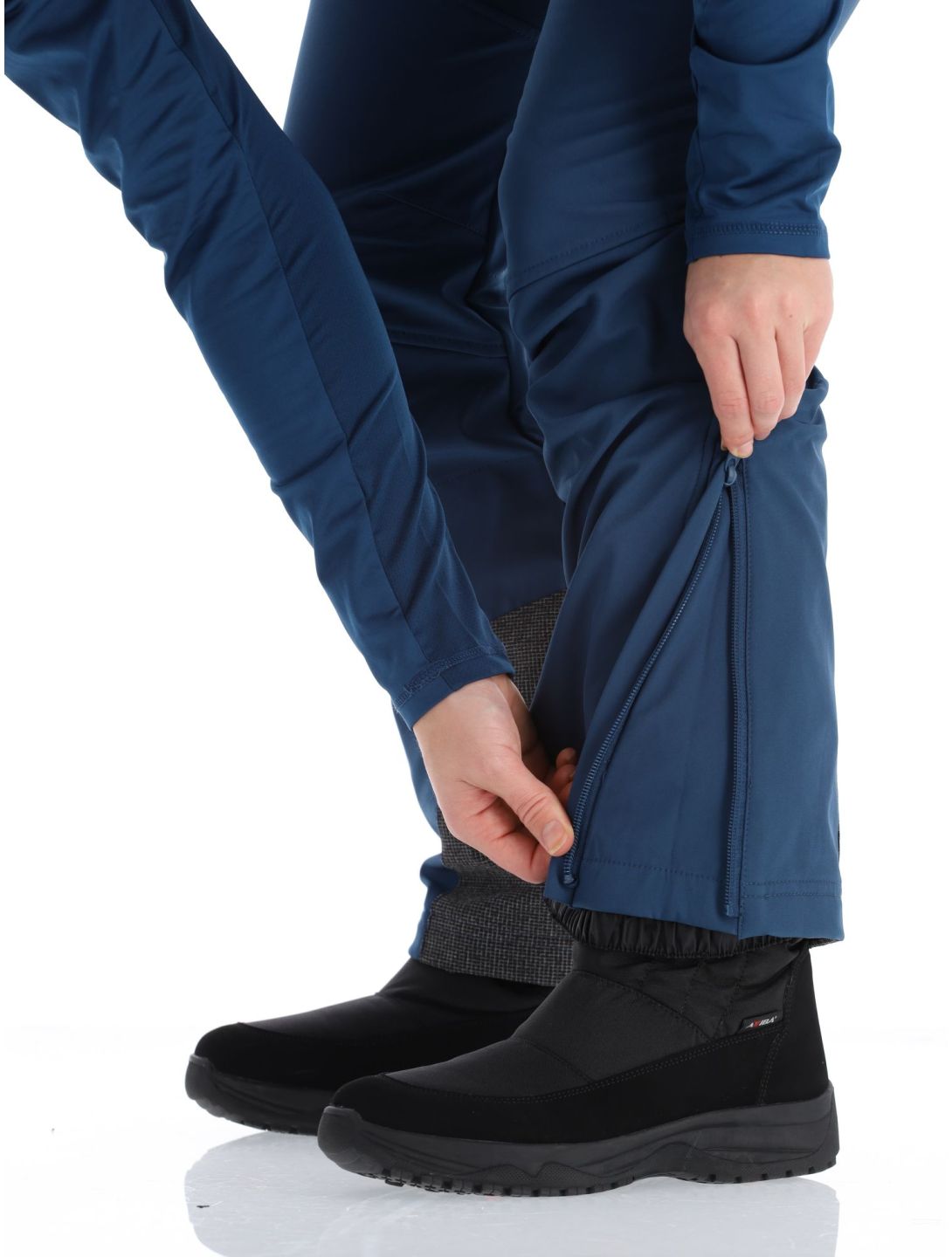 Kilpi, Rhea-W pantalon de ski en softshell femmes Dark Blue bleu 