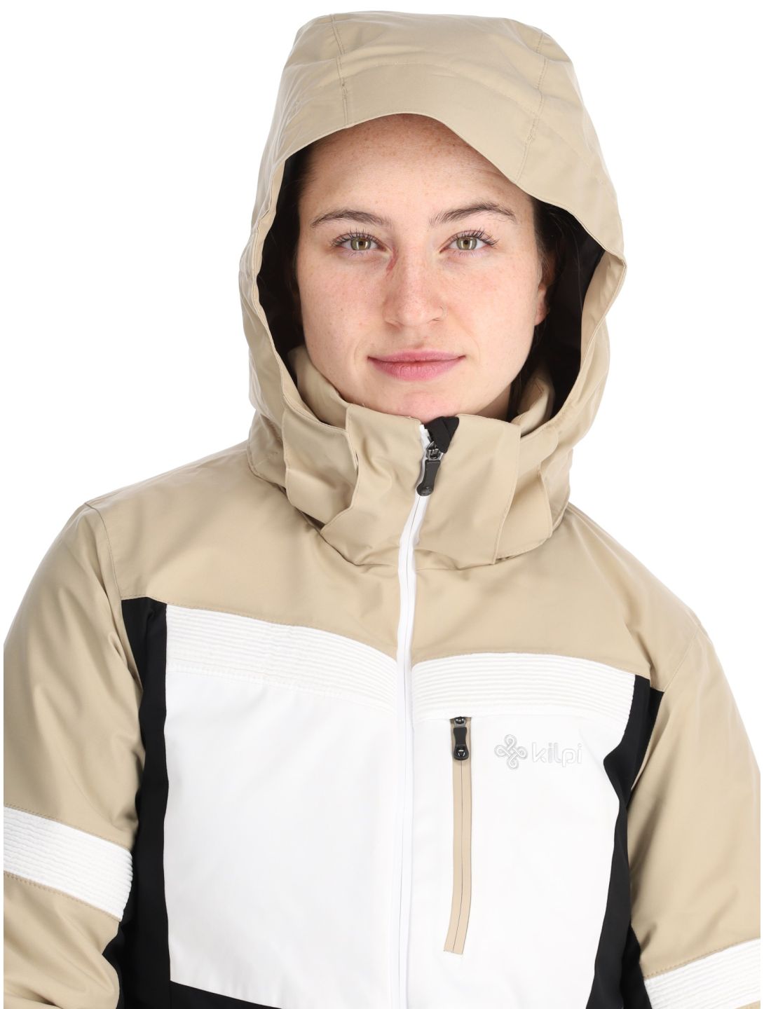 Kilpi, Valera veste de ski femmes Beige beige, blanc, noir 