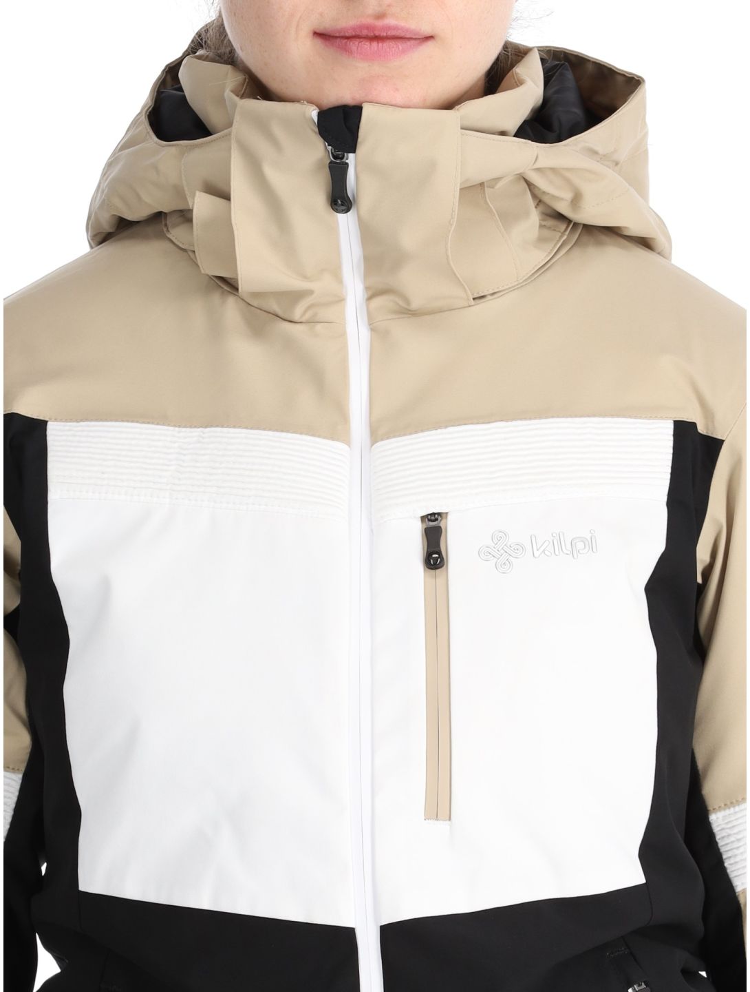 Kilpi, Valera veste de ski femmes Beige beige, blanc, noir 