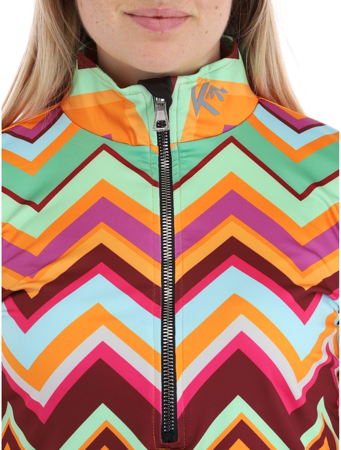 Kou Sportswear, Chevron pull de ski femmes Colourful multicolore, orange, vert 