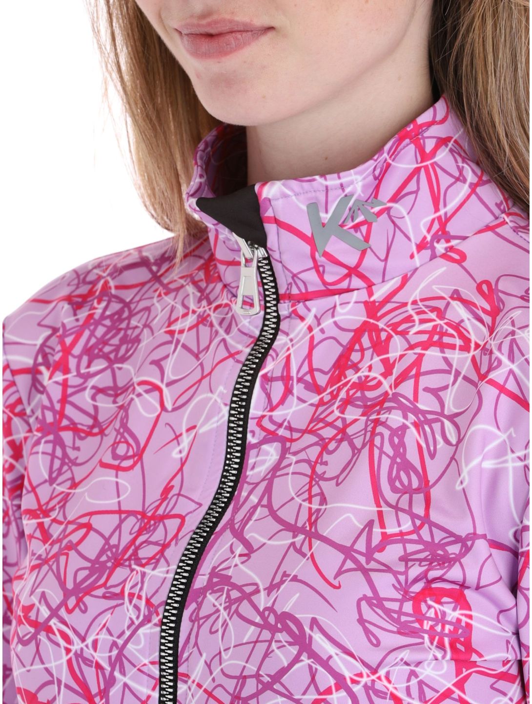 Kou Sportswear, Geolines pull de ski femmes Purple-Pink rose, violet 