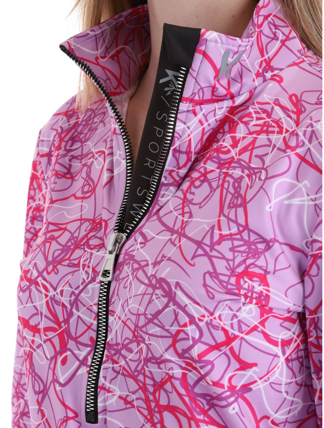 Kou Sportswear, Geolines pull de ski femmes Purple-Pink rose, violet 