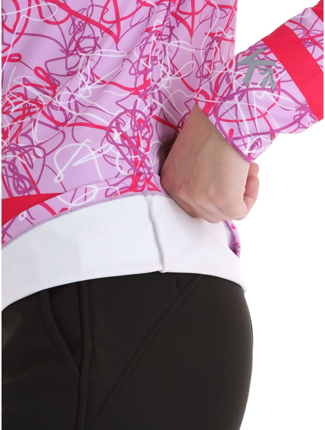 Kou Sportswear, Geolines pull de ski femmes Purple-Pink rose, violet 