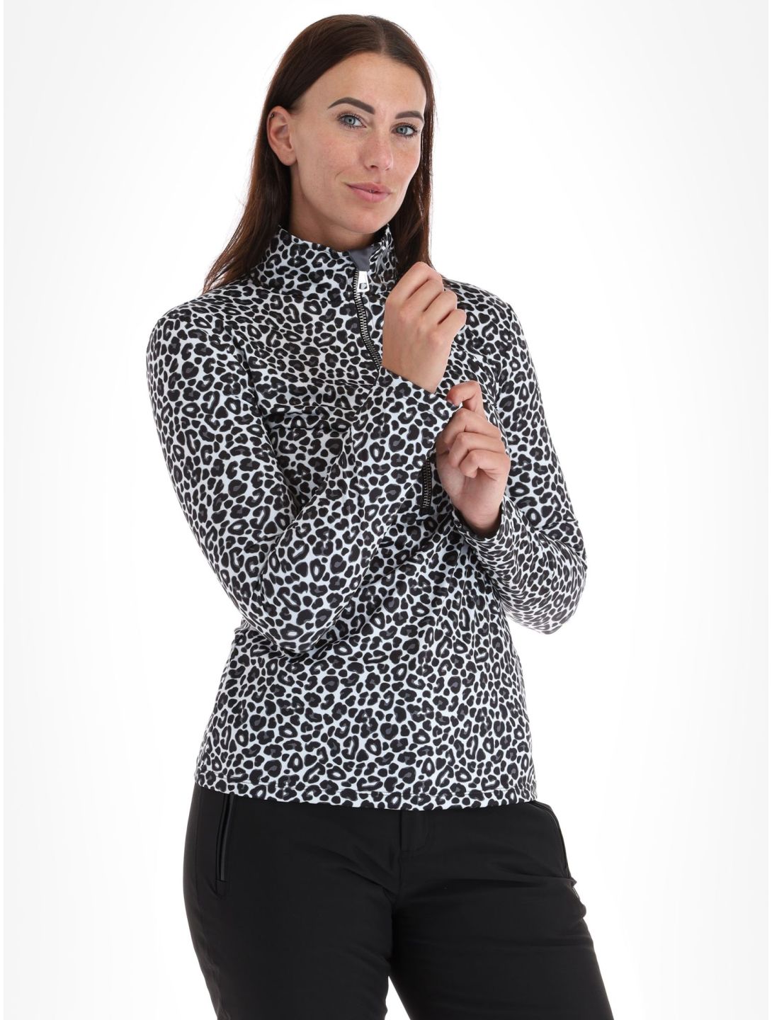 Kou Sportswear, Panter pull de ski femmes Black / White blanc, noir 