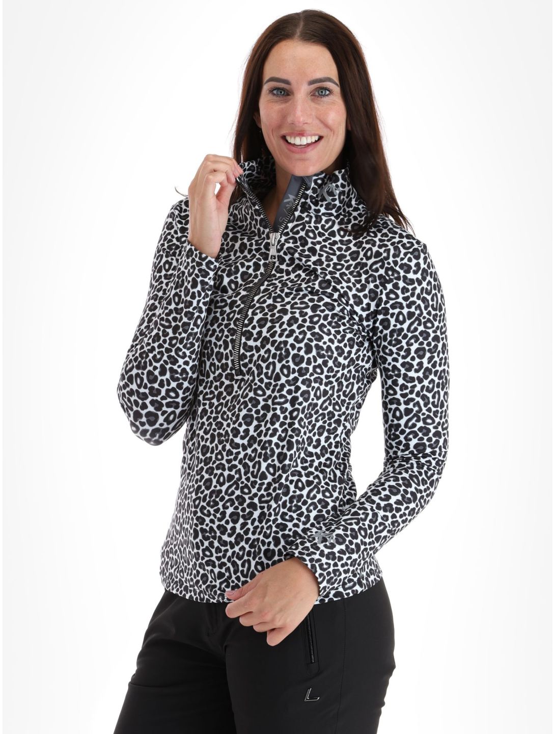 Kou Sportswear, Panter pull de ski femmes Black / White blanc, noir 