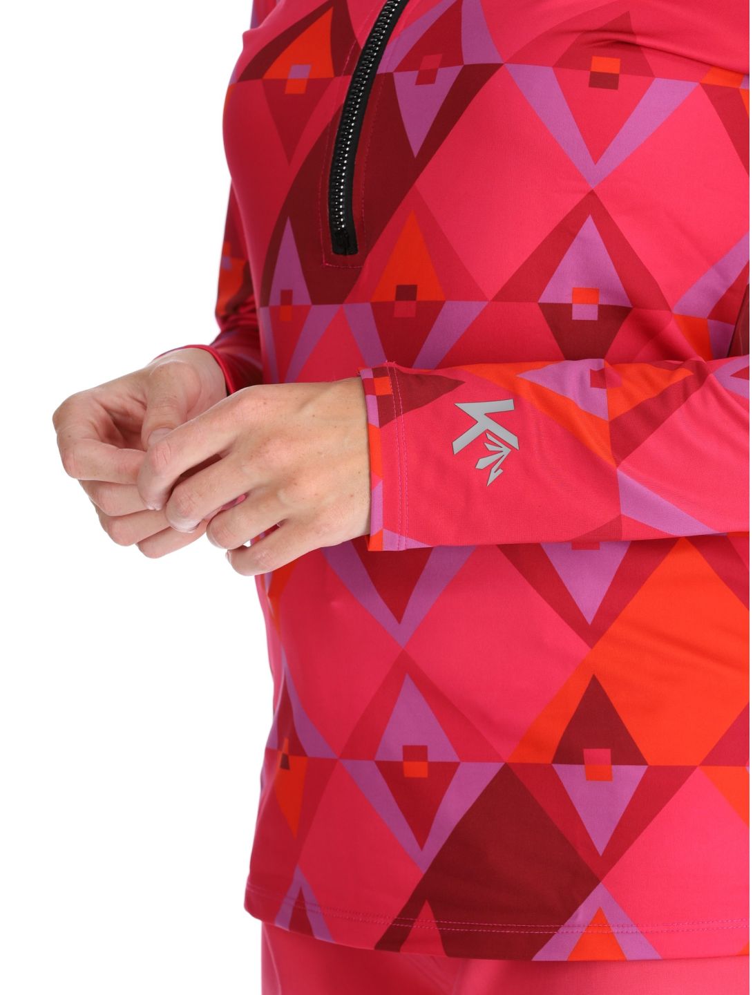 Kou Sportswear, Pully pull de ski femmes Pink / Red rose, rouge 