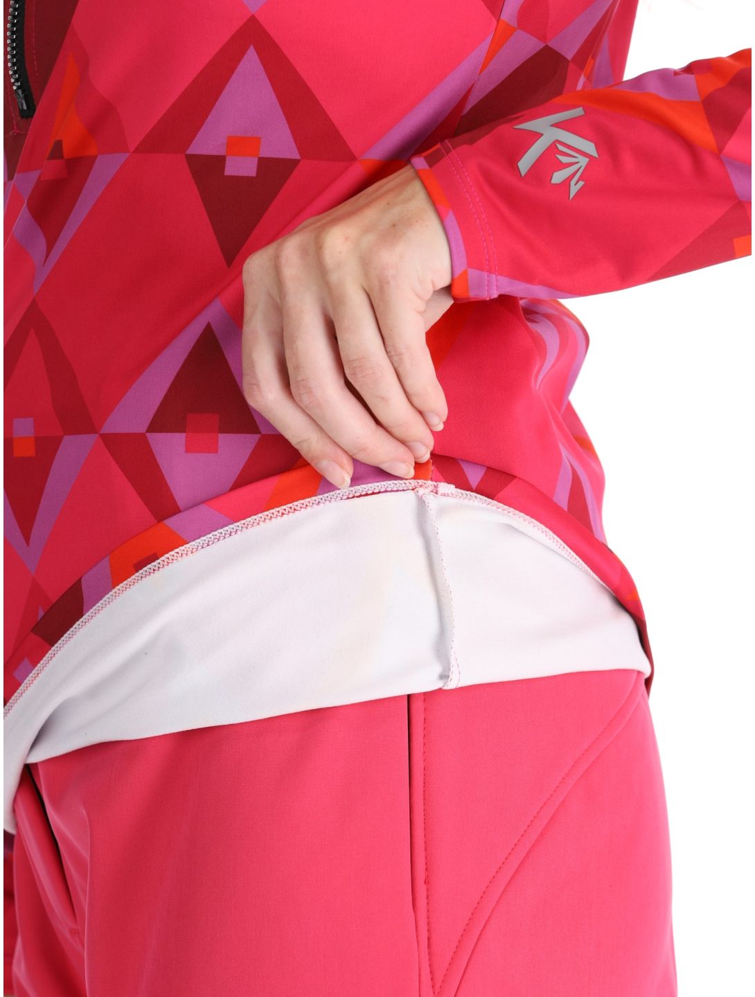 Kou Sportswear, Pully pull de ski femmes Pink / Red rose, rouge 