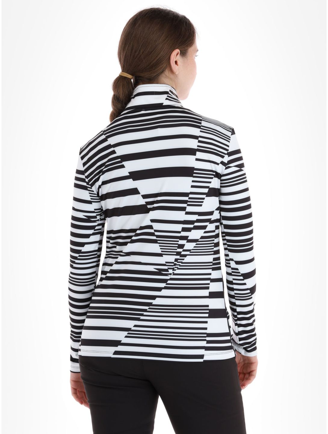 Kou Sportswear, Stripes pull de ski femmes Black-White blanc, noir 