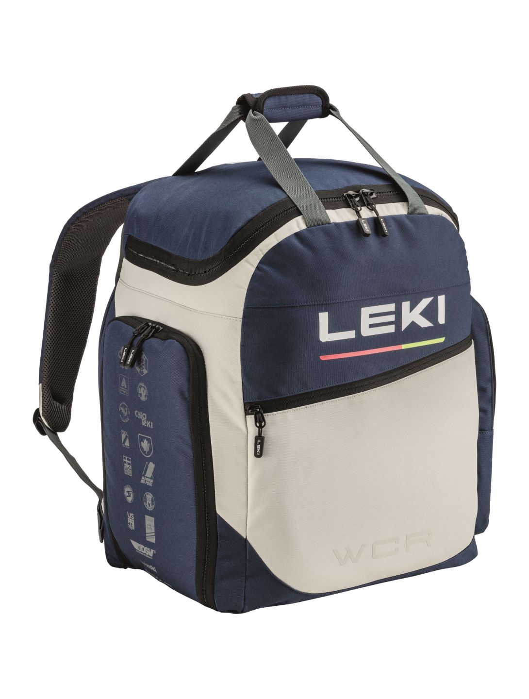 Leki, Skiboot Bag Wcr / 60l sac pour chaussures de ski unisexe Dark Denim / Poppy Red / Dawn Blue bleu, rouge 