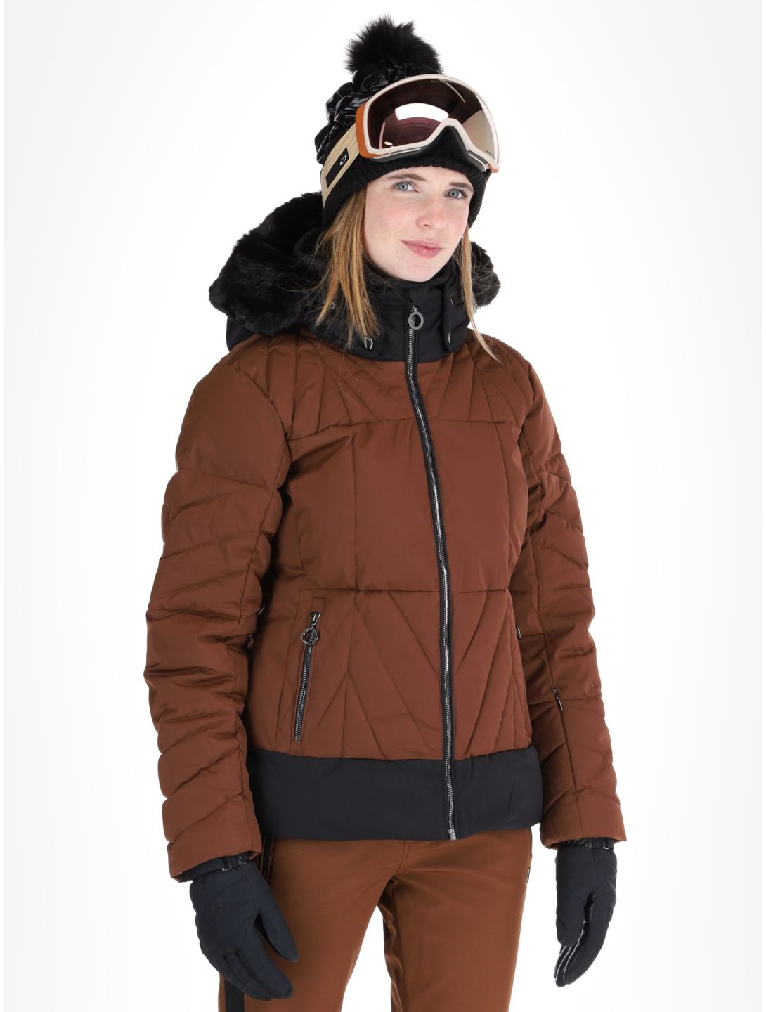 Luhta, Hakonkoski veste de ski femmes Chocolat brun 