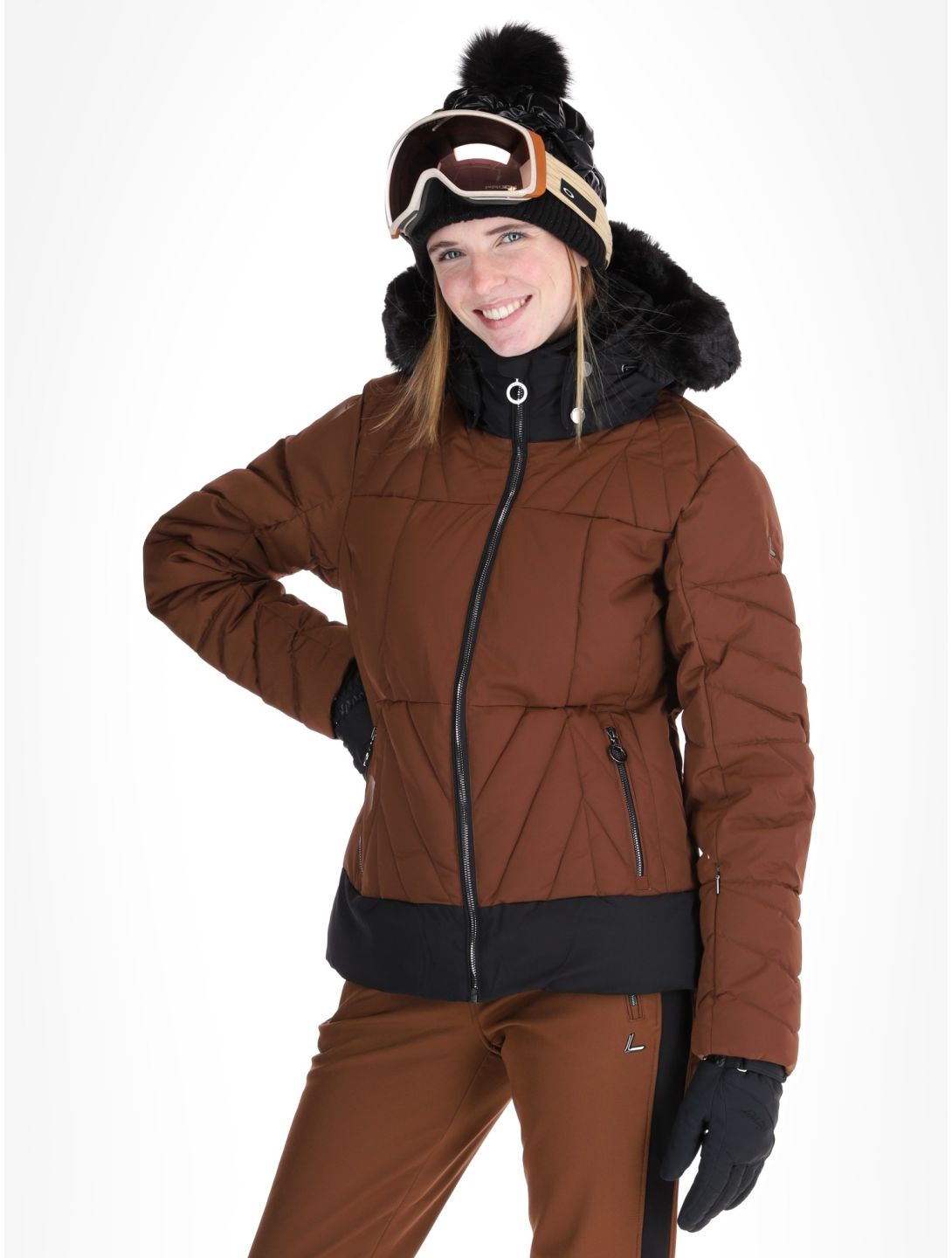 Luhta, Hakonkoski veste de ski femmes Chocolat brun 