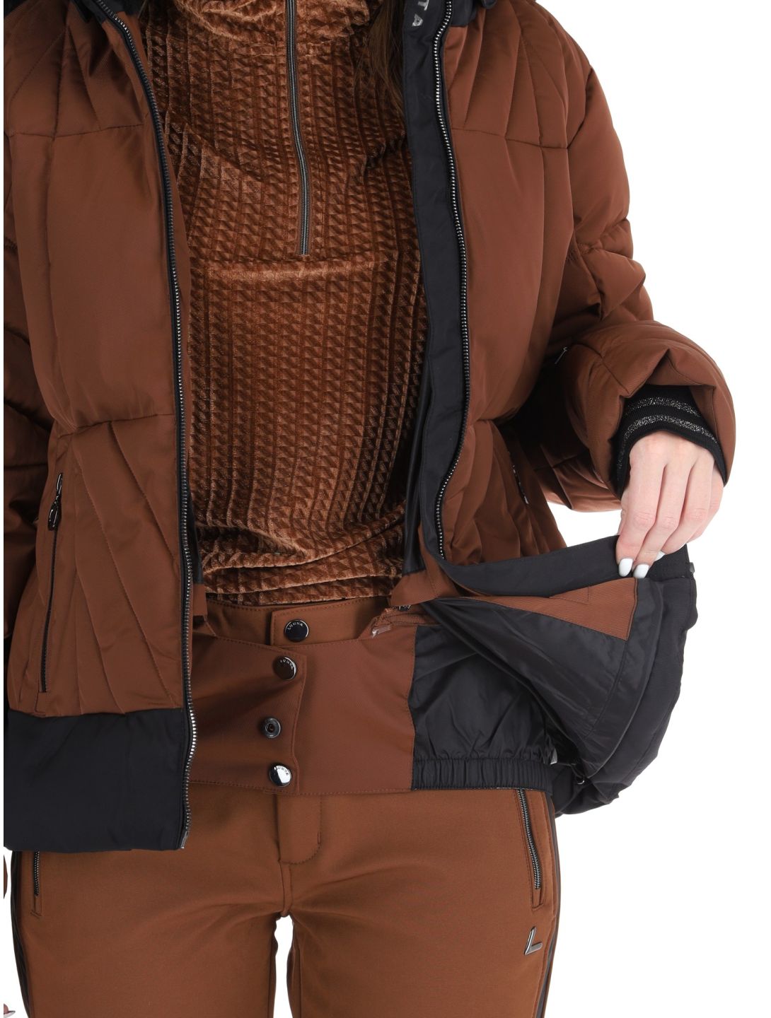 Luhta, Hakonkoski veste de ski femmes Chocolat brun 