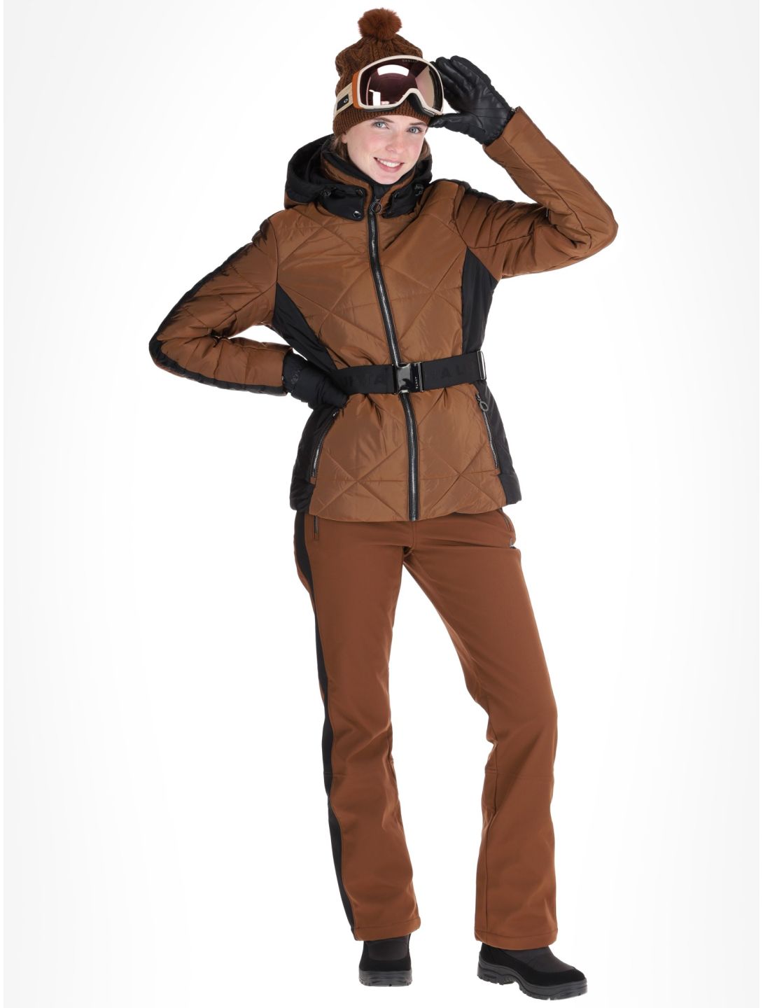 Luhta, Hakulila veste de ski femmes Chocolat brun 