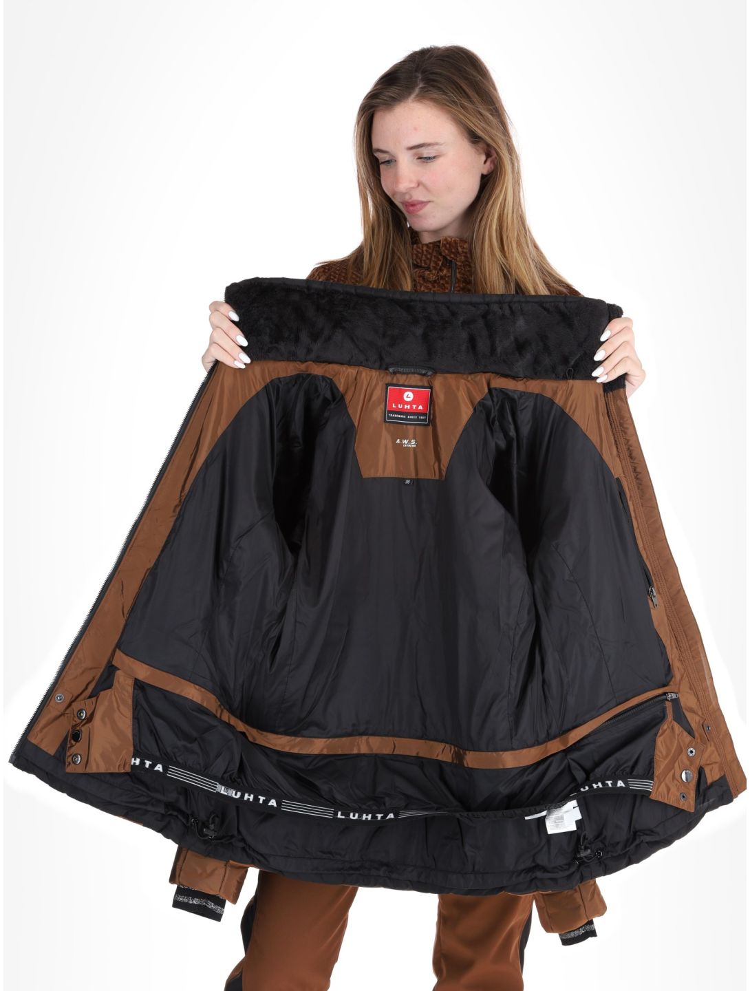 Luhta, Hakulila veste de ski femmes Chocolat brun 