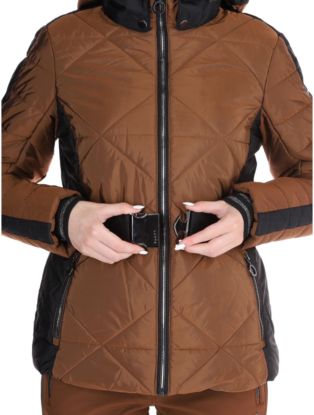 Luhta, Hakulila veste de ski femmes Chocolat brun 