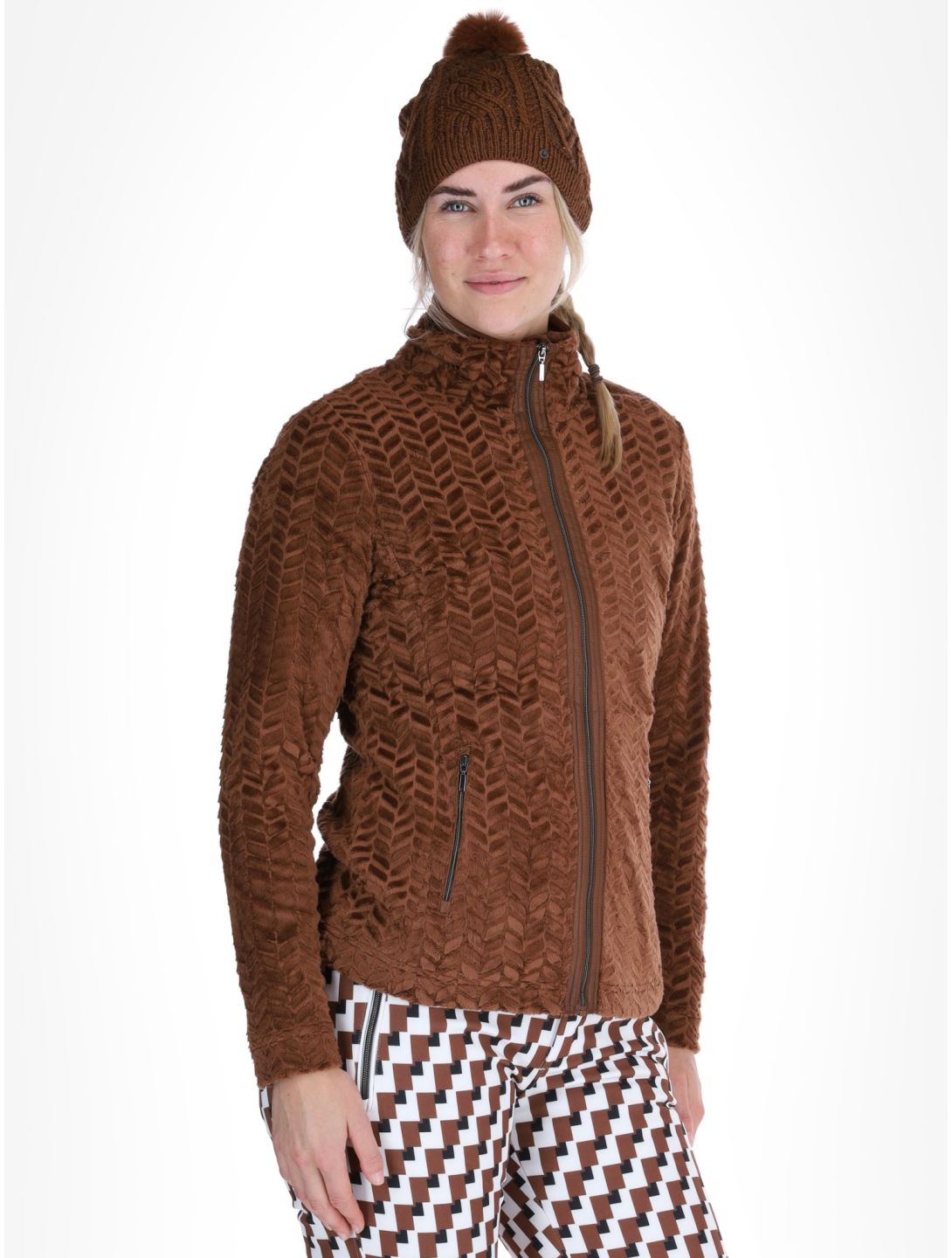 Luhta, Halmeniemi gilet femmes Chocolat brun 