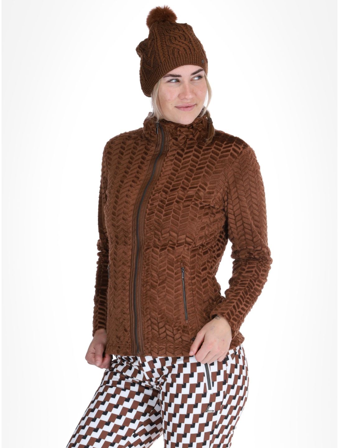 Luhta, Halmeniemi gilet femmes Chocolat brun 