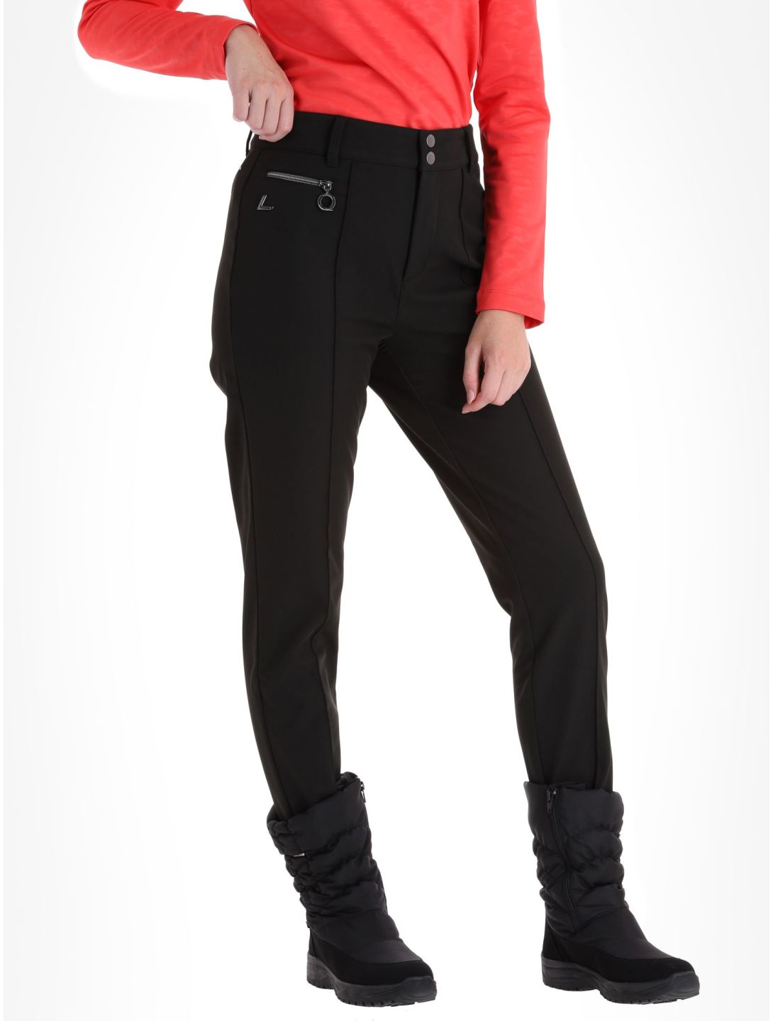 Luhta Joentaka pantalon de ski en softshell femmes Black noir