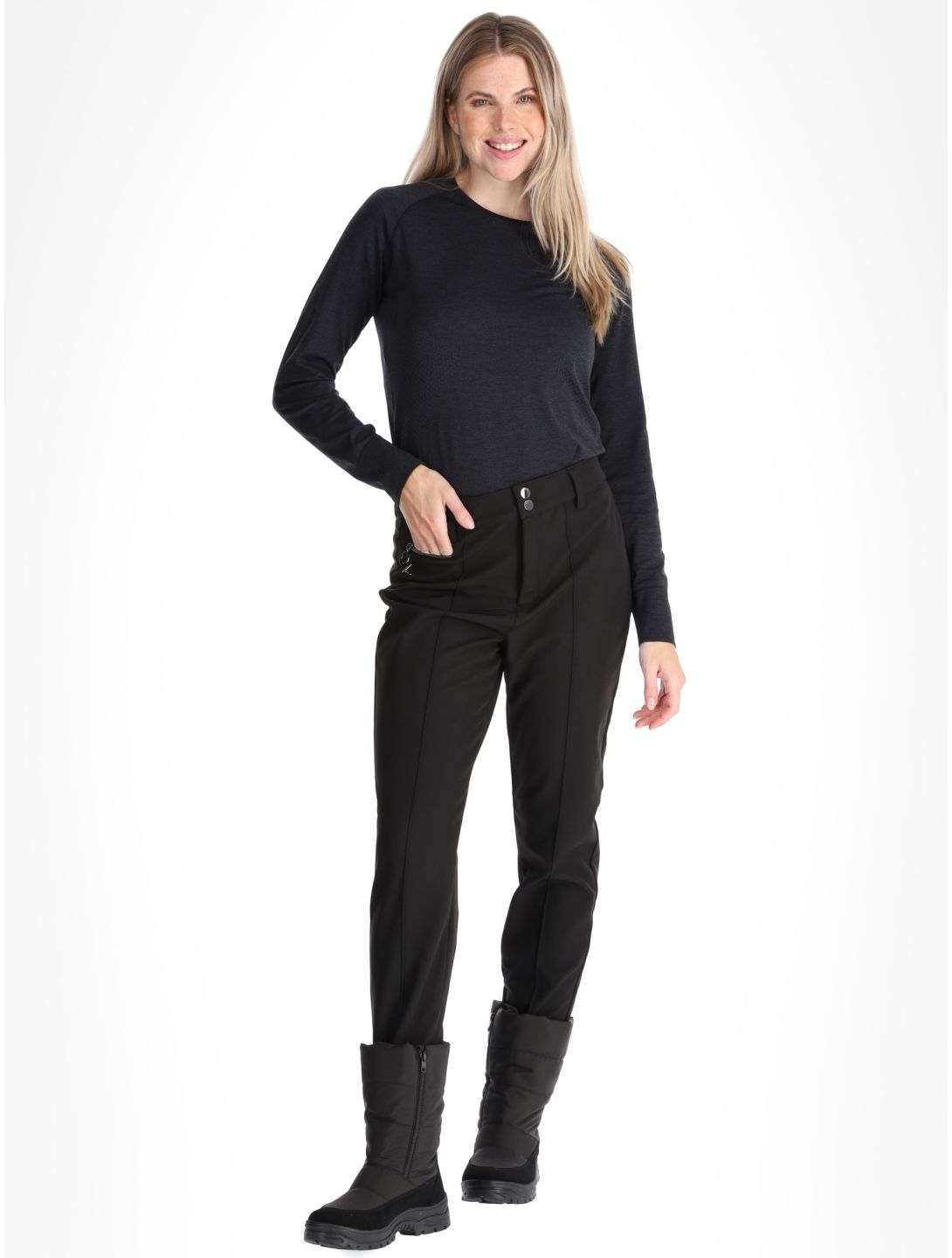 Luhta, Joentaka pantalon de ski en softshell femmes Black noir 