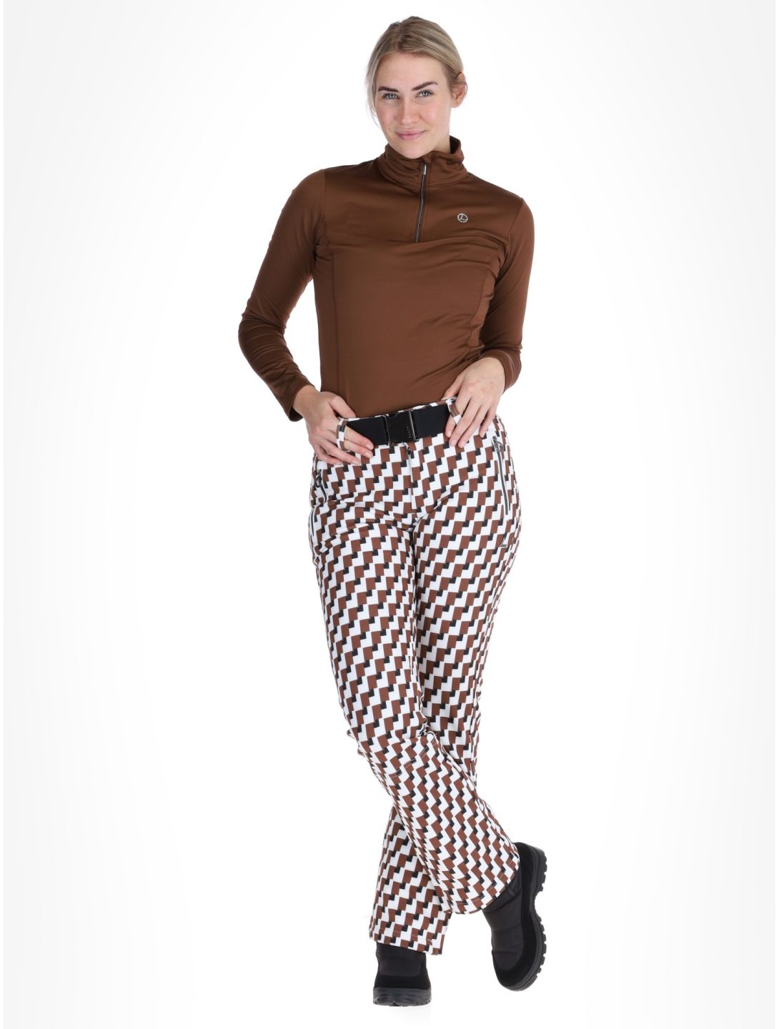 Luhta, Joentaus pantalon de ski en softshell femmes Chocolat brun 