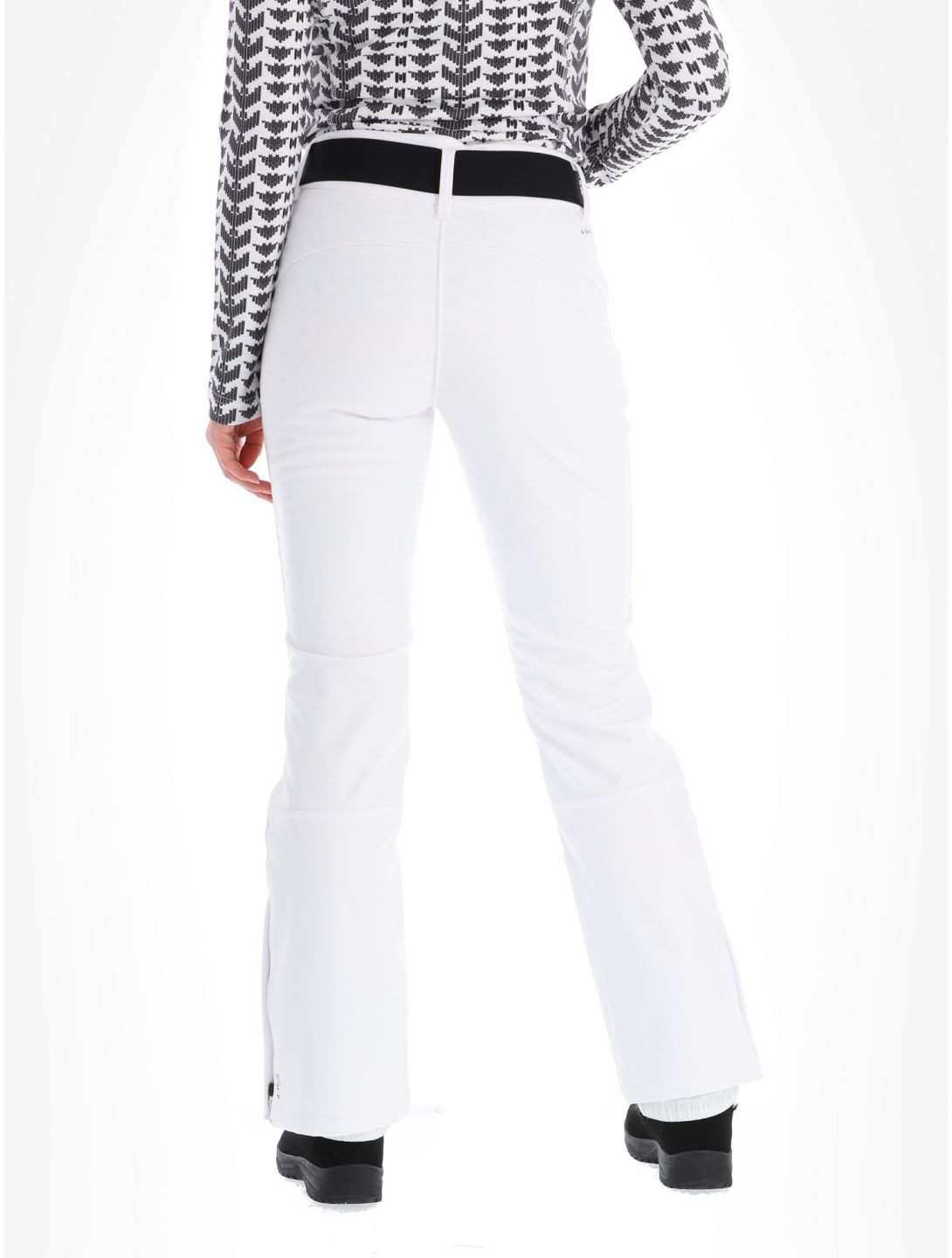 Luhta, Joentaus pantalon de ski en softshell femmes Optic White blanc 