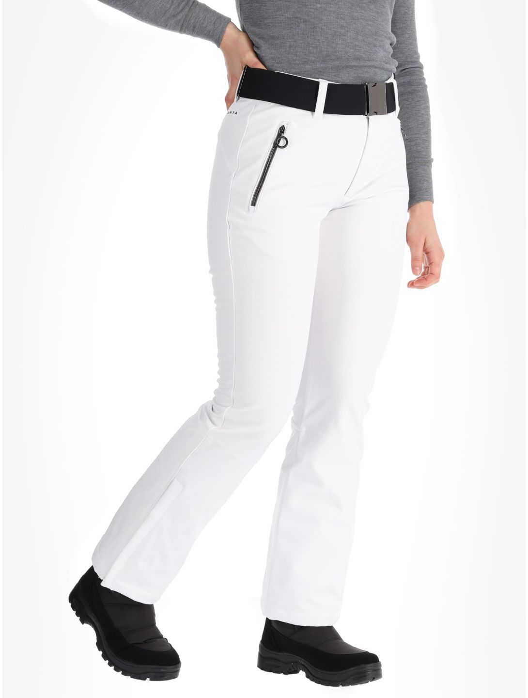 Luhta, Joentaus C pantalon de ski en softshell femmes Optic White blanc 