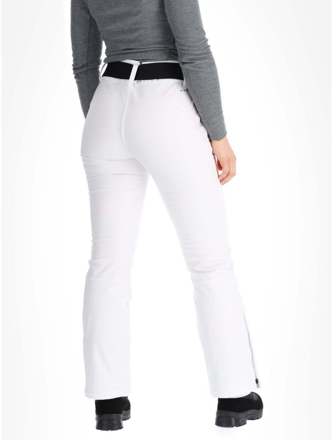 Luhta, Joentaus C pantalon de ski en softshell femmes Optic White blanc 