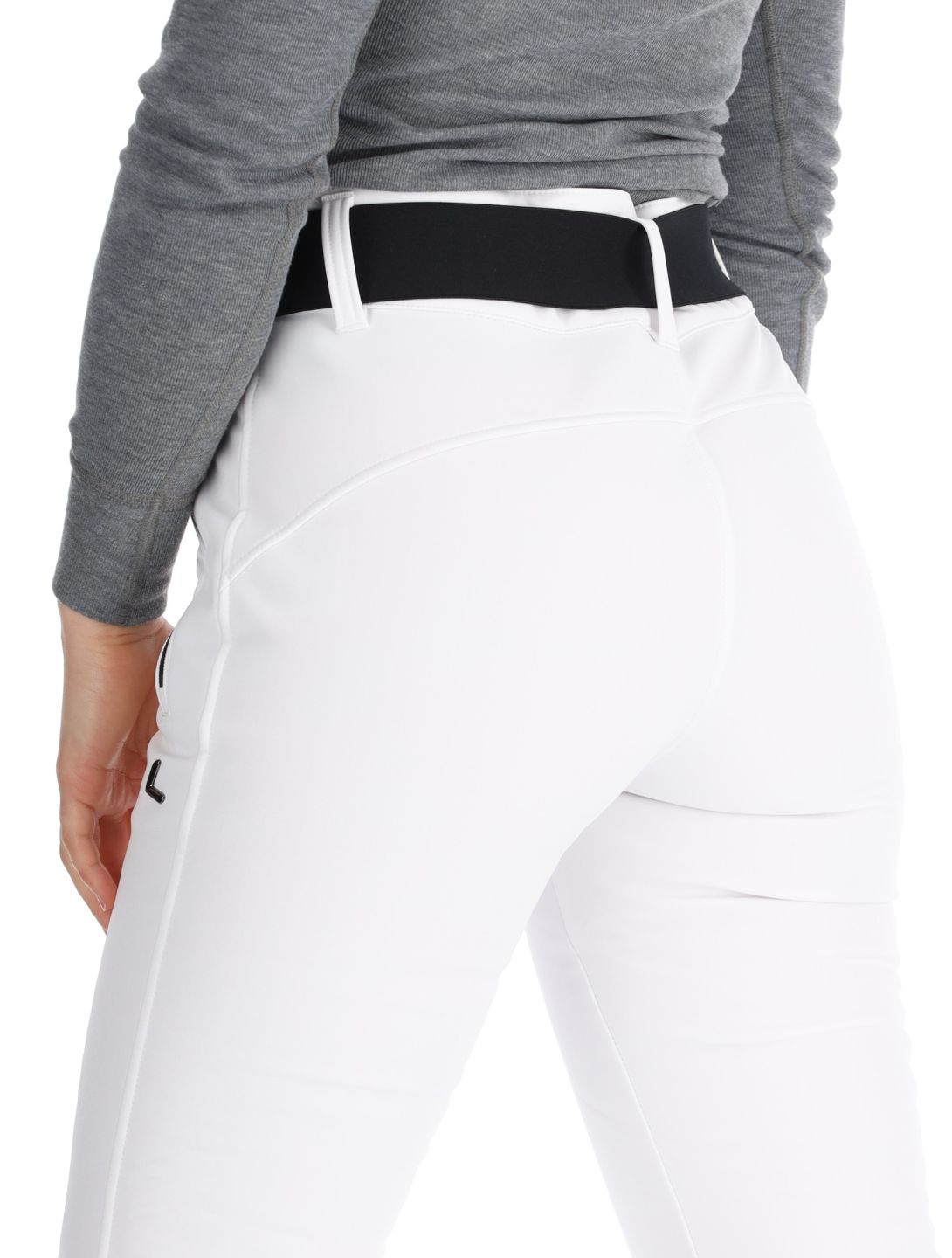 Luhta, Joentaus C pantalon de ski en softshell femmes Optic White blanc 