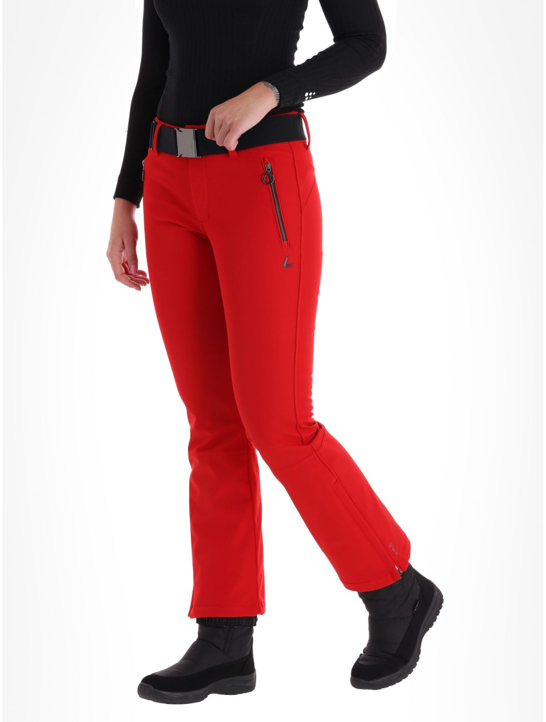 Luhta, Joentaus C pantalon de ski en softshell modèle court femmes Cranberry rouge 