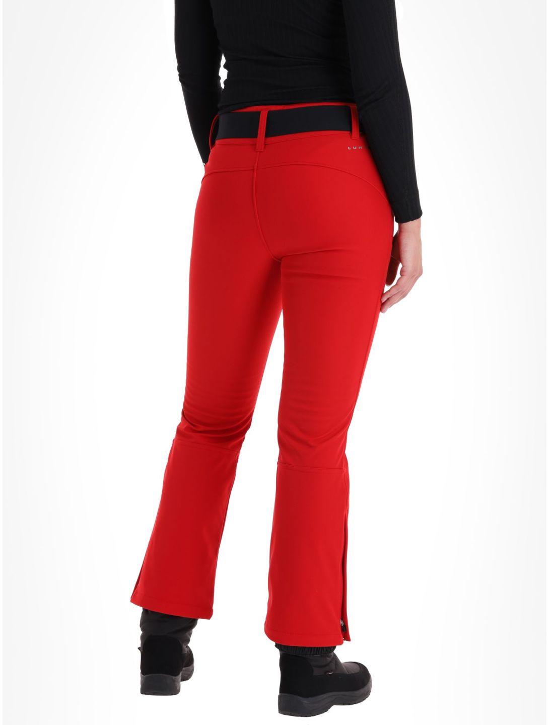 Luhta, Joentaus C pantalon de ski en softshell modèle court femmes Cranberry rouge 