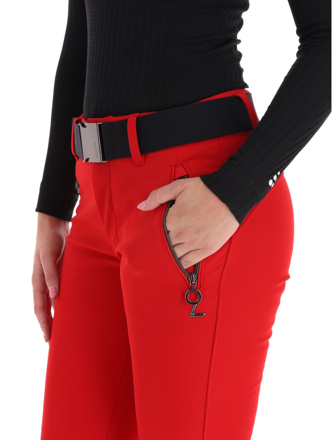 Luhta, Joentaus C pantalon de ski en softshell modèle court femmes Cranberry rouge 