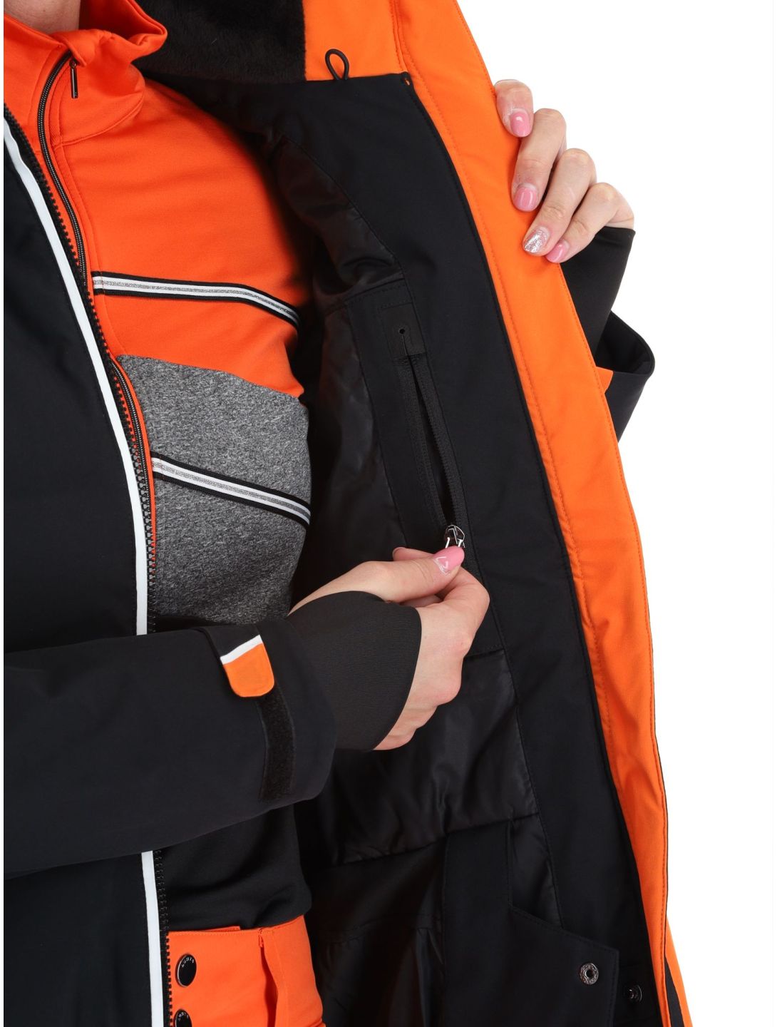 Luhta, Kaakkurivaara veste de ski femmes Black noir, orange 