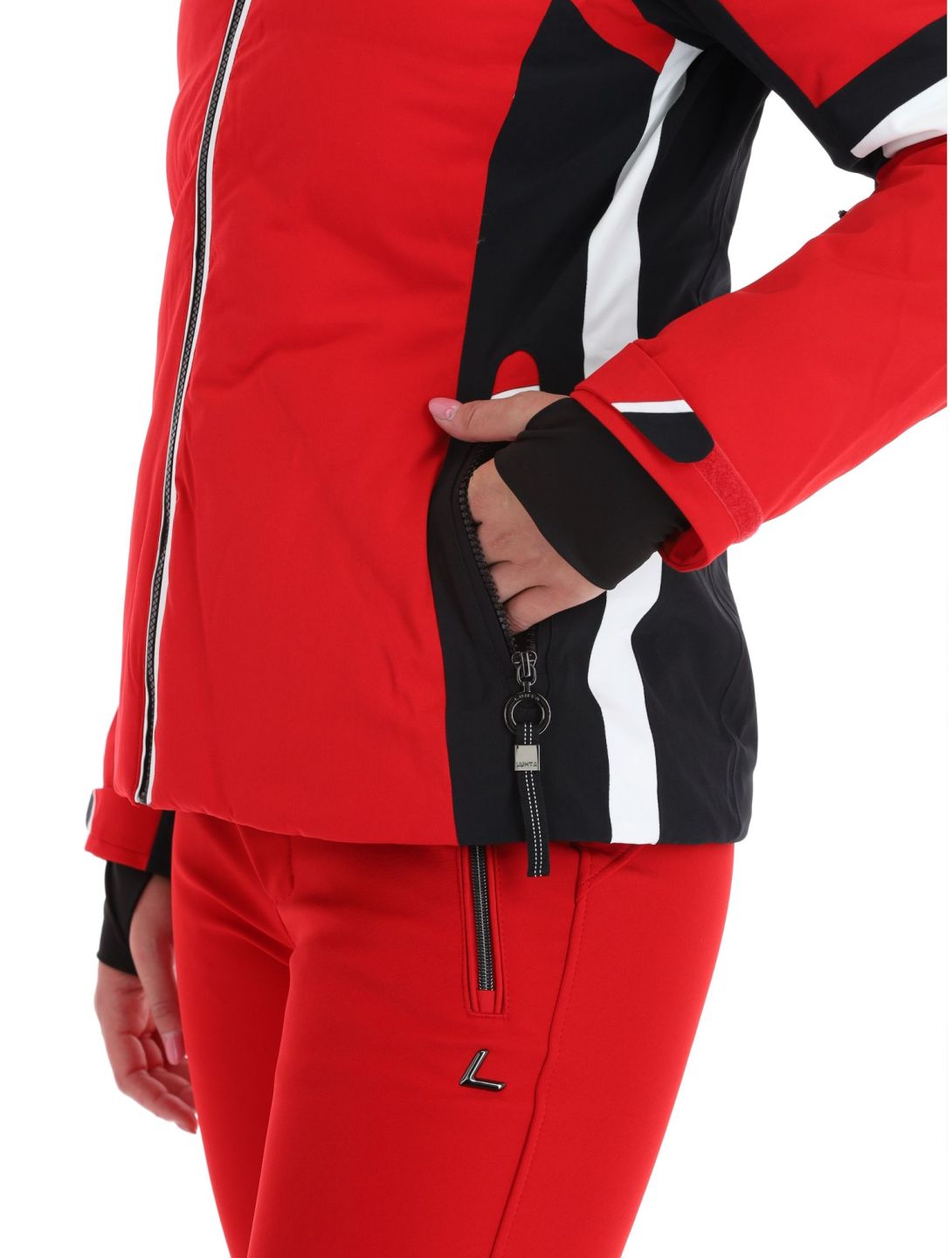 Luhta, Kaakkurivaara veste de ski femmes Cranberry noir, rouge 