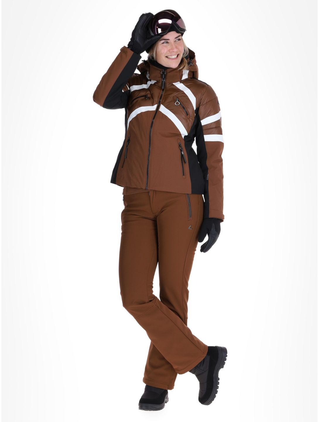 Luhta, Kaamanen veste de ski femmes Chocolat brun 